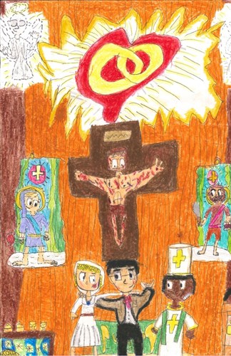 Holy Matrimony by 5th grader Daniel Cortel of Our Lady of Good Counsel School